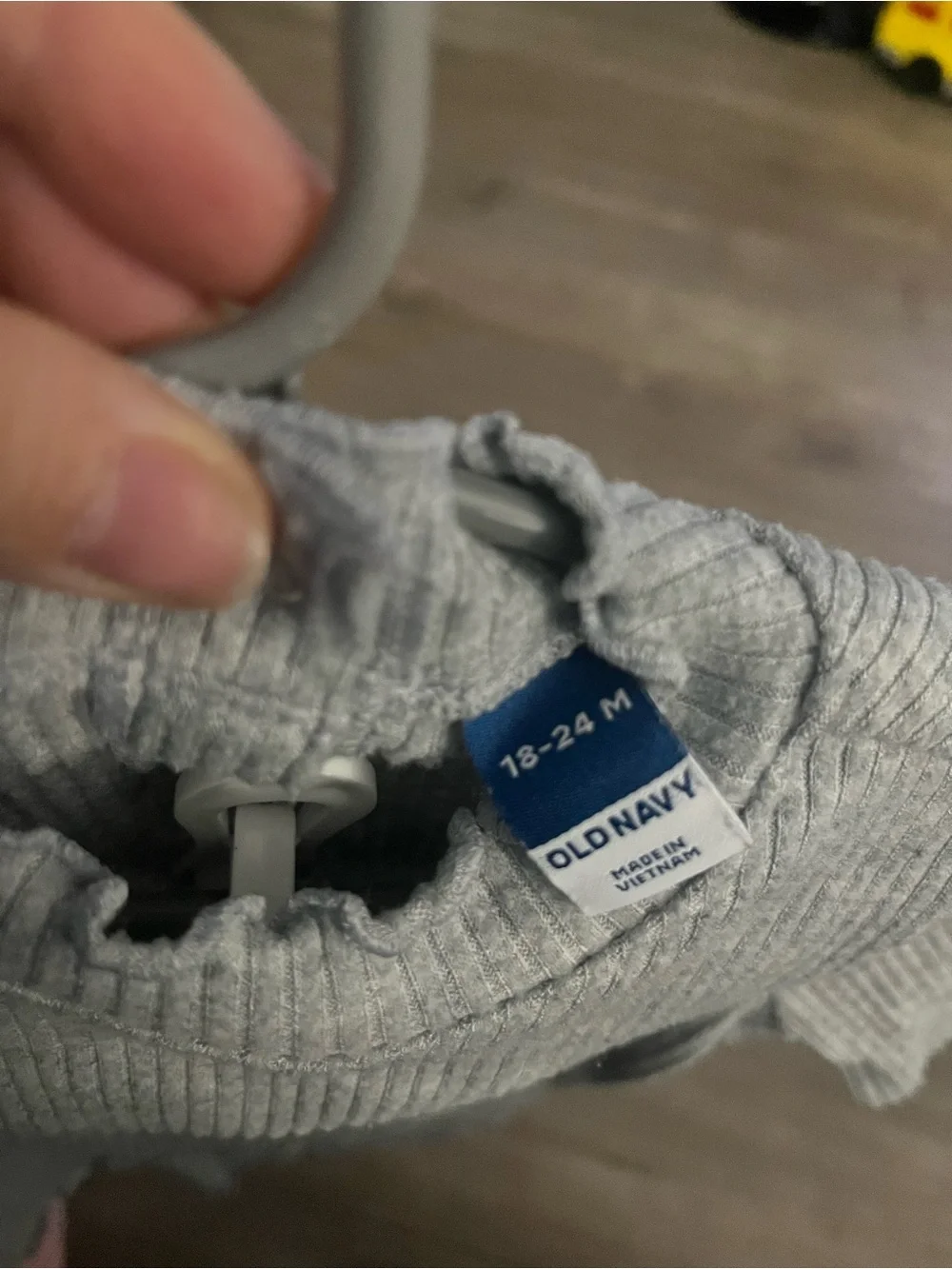 Old Navy Girls' Light Gray Ribbed Long-Sleeve Set - Size 18-24 months